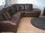 Leather corner group sofa