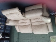 2 seater electric recliner leather sofa
