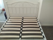 White metal double bed .hardly used